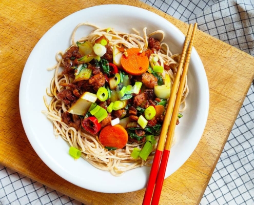 vegetarische recepten met seizoensgroente is juli plantaardige kip ketjap