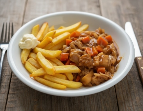 stoofvlees van jackfruit met wortel