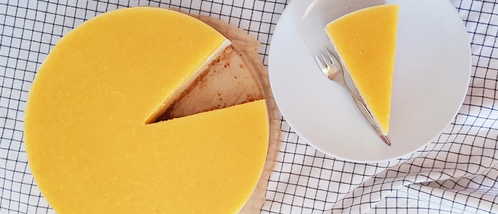 Vegan kwarktaart met mango