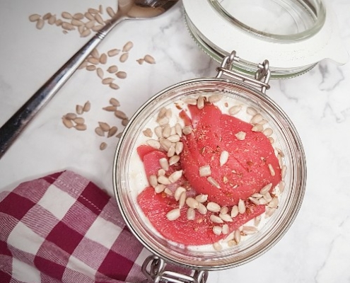 Heerlijke winterse overnight oats gezond vegan ontbijt