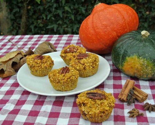 Herfstige ontbijtmuffins met pompoen en pumpkin spice