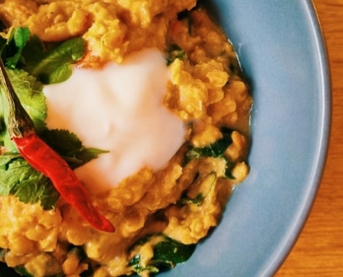 Vegan linzen curry met spinazie van TheGreenlist