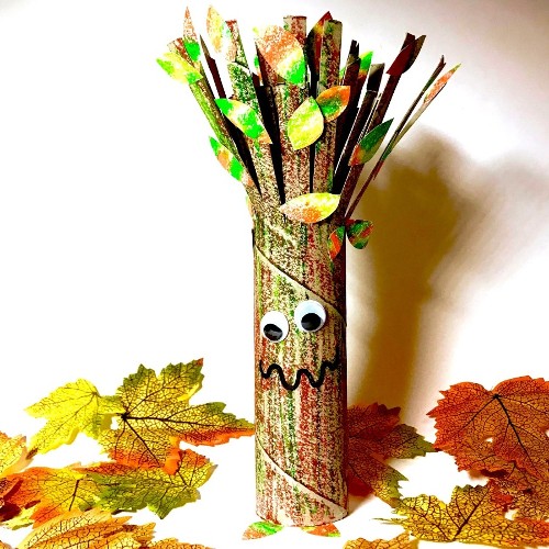 tofste herfstknutsel van gerecycled materiaal herfstboom