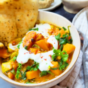 curry met zoete aardappel en spinazie recept