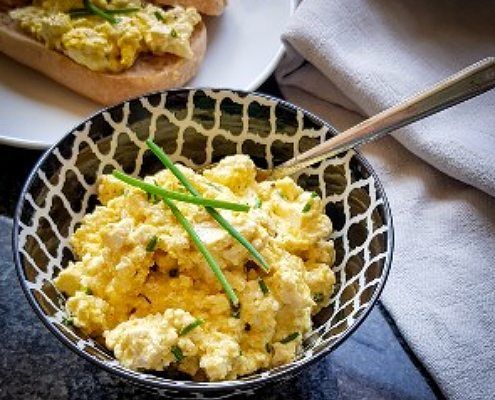 eiersalade met plantaardige eivervanger