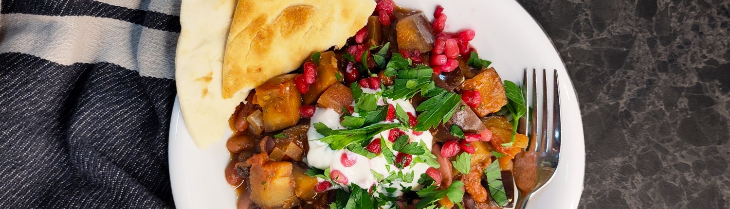 Stoofschotel met aubergine en bonen Stoofschotel met aubergine en bonen recept