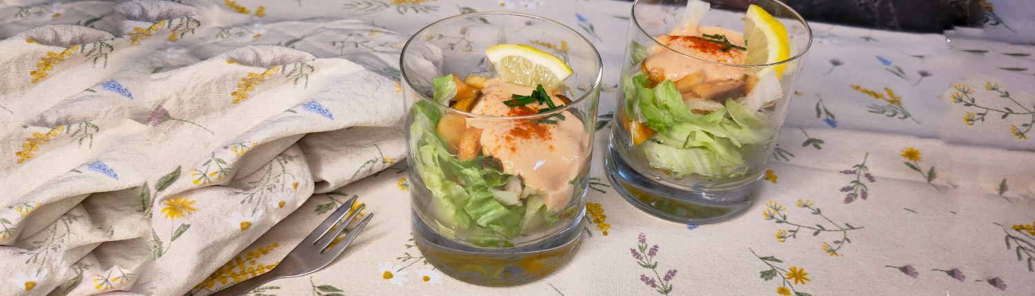 feestelijke vegan garnalencocktail