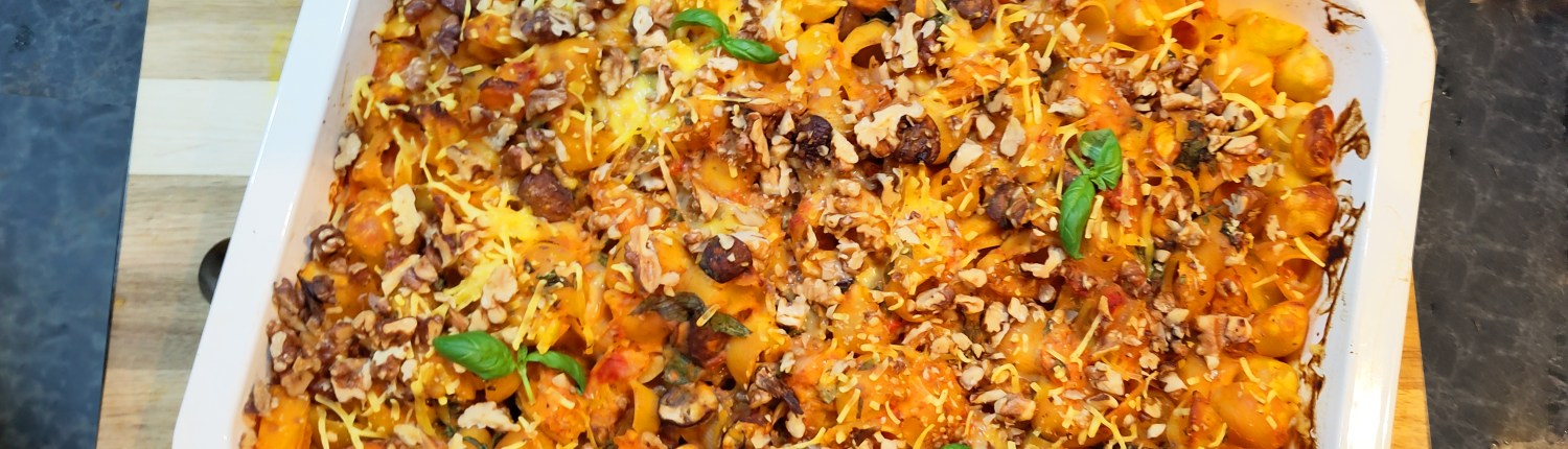 pasta met pompoensaus
